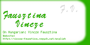 fausztina vincze business card